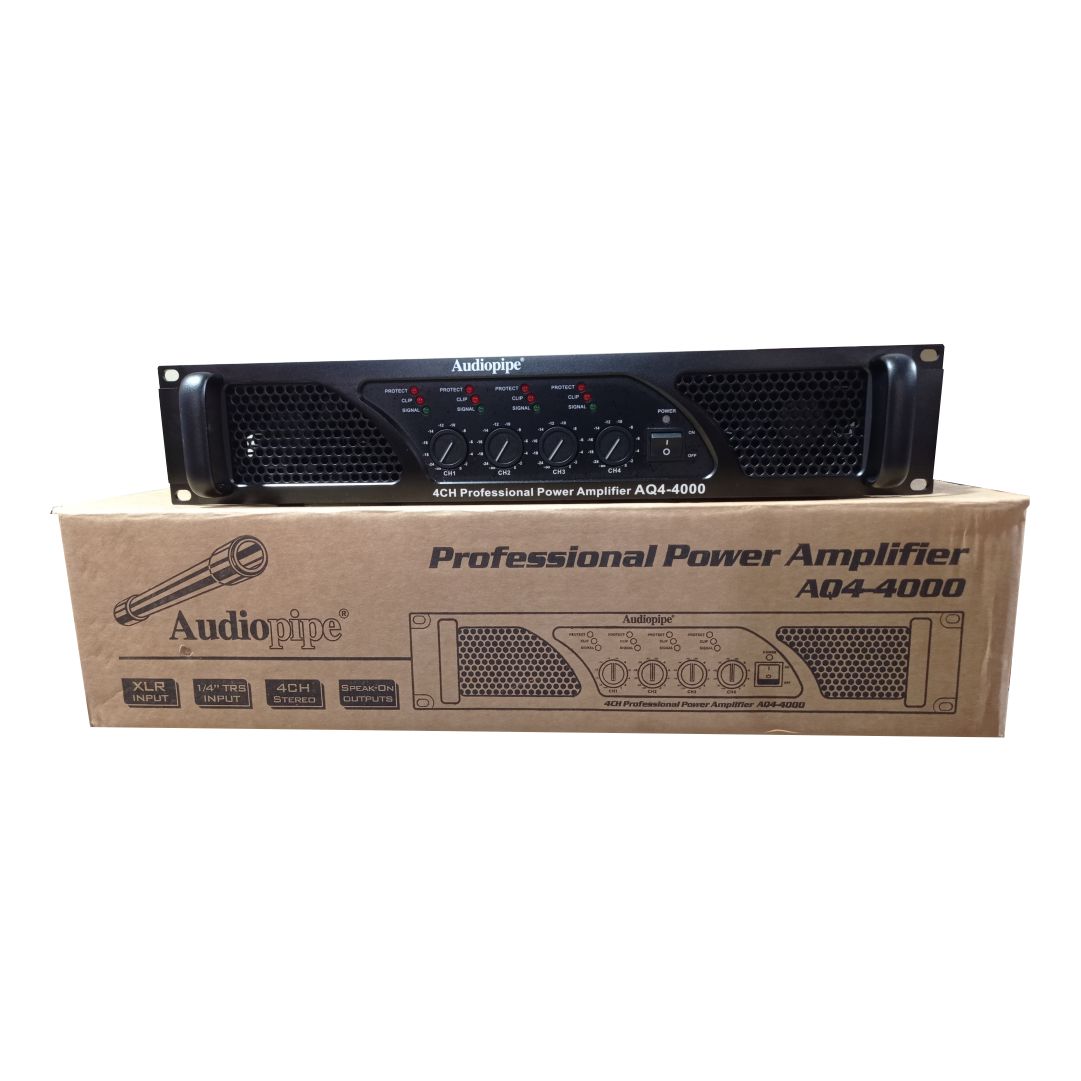  AMPLIFICADOR PROFESIONAL 2000W AUDIOPIPE 4 CANALES   