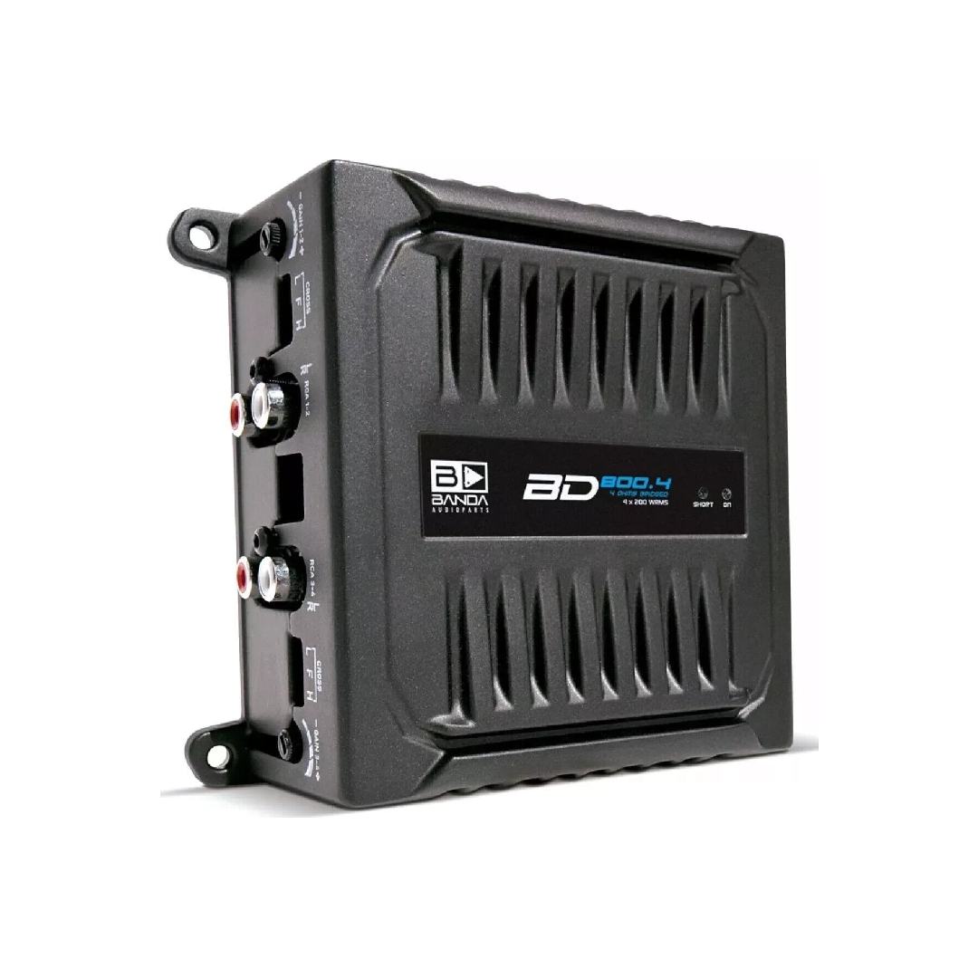  AMPLIFICADOR 4 CANALES 800w 2 OHM BANDA   HECHO EN BRASIL 