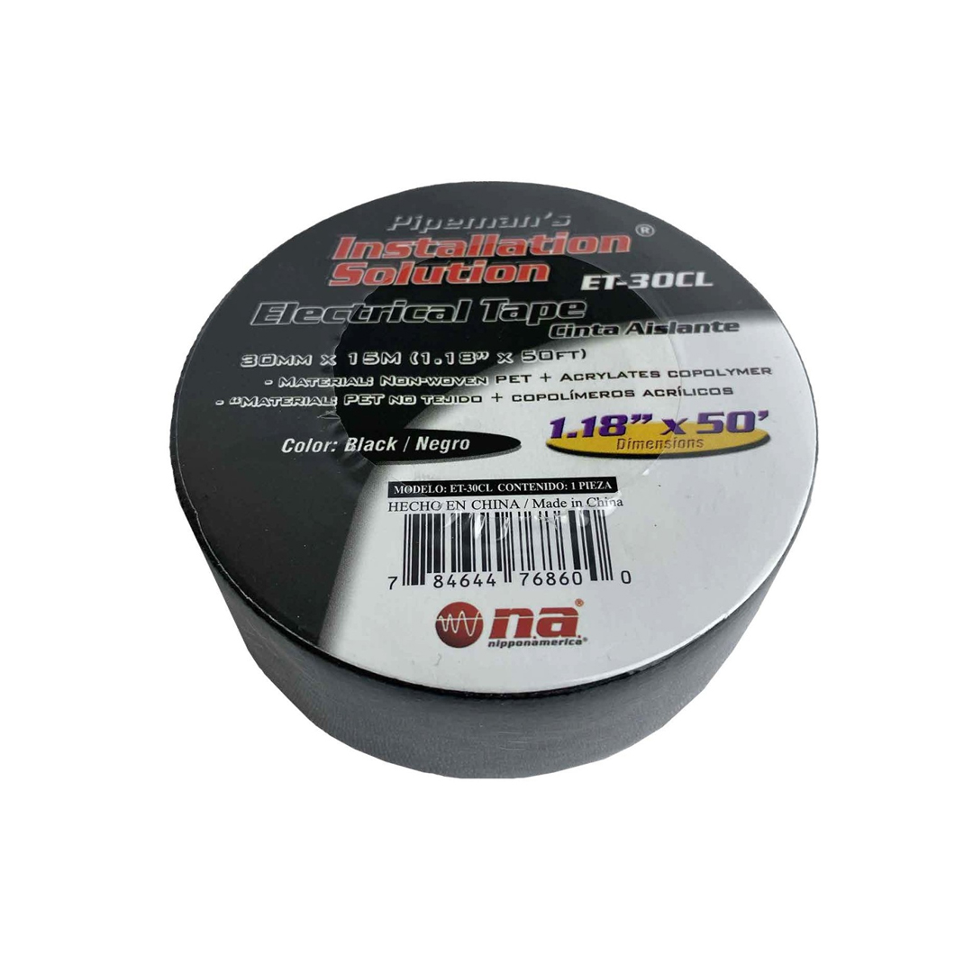  TEIPE DE TELA NEGRO 30mm X 15.24 mtrs Cinta Aislante Pipemans  