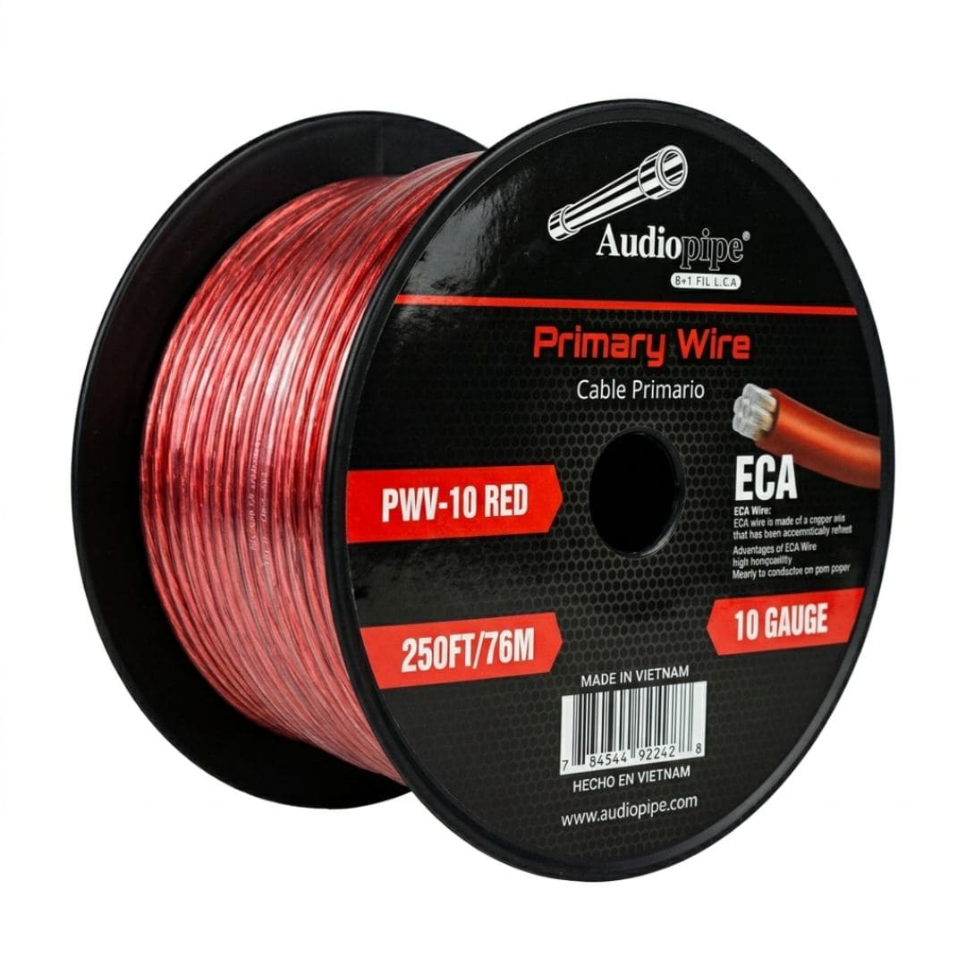  CABLE PODER #10 ROJO 76MTS AUDIOPIPE    