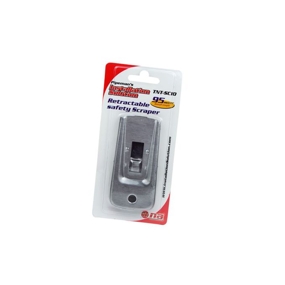  SCRAPER METALICO CON HOJILLA Pipemans CON SEGURIDAD,  95mm/ 3.75 Pulgadas Pipemans REMOVEDOR DE ADHESIVOS/ ETIQUETAS  