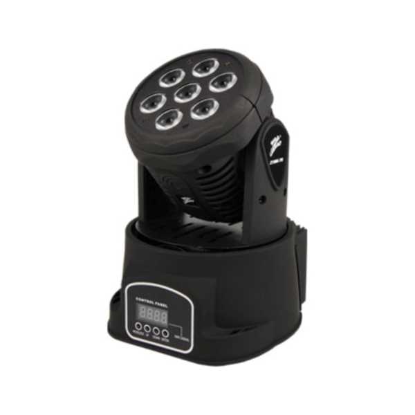  LUZ LED MINI CABEZAL MOVIL RGB DMX 9-14/  110-220 VOLT PEQUEÑOS ESCENARIOS FIESTAS INFANTILES  